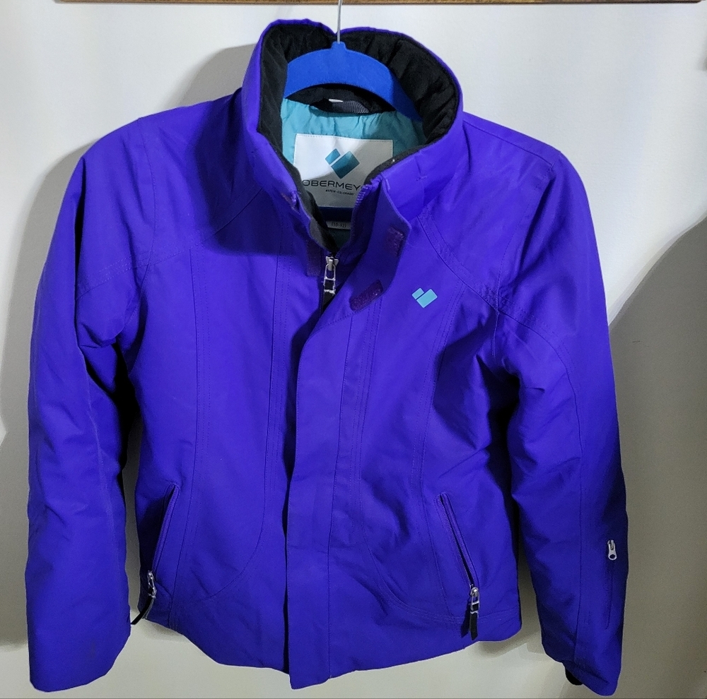 Obermeyer Bluish Purple Ski Jacket, Size M Teen (10-12) - No Hood